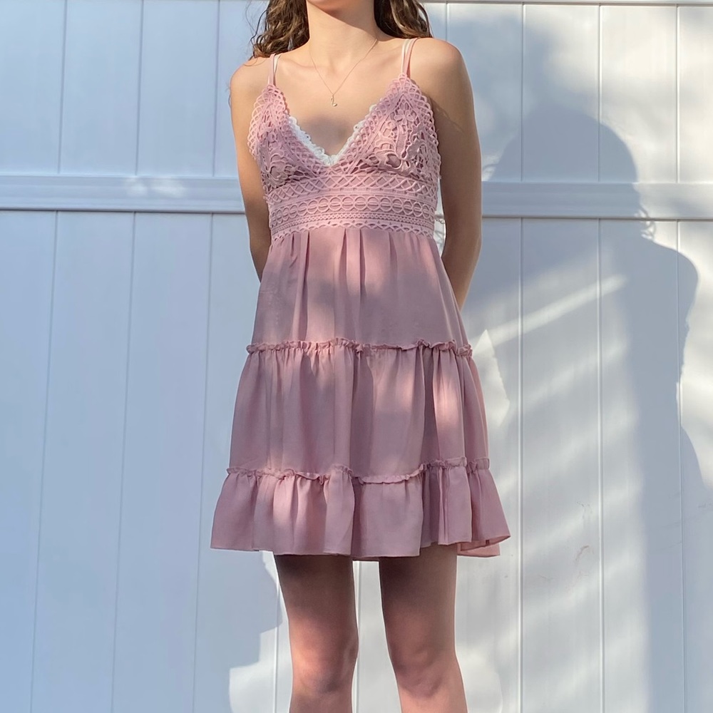Summer Dress, Light Pink, Baby Doll Dress